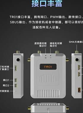 云卓TR01多功能中继器接收机双模式 2.4/5.8G双频抗干扰强20km