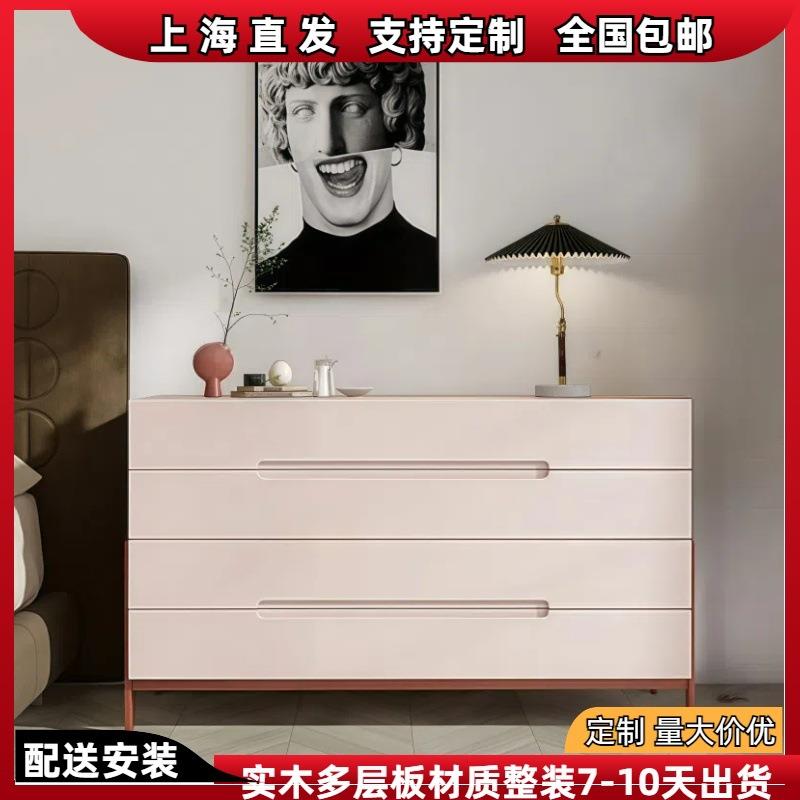 北欧钢琴烤漆四六斗柜个性艺术卧室储物柜现代简约抽屉收纳柜整装