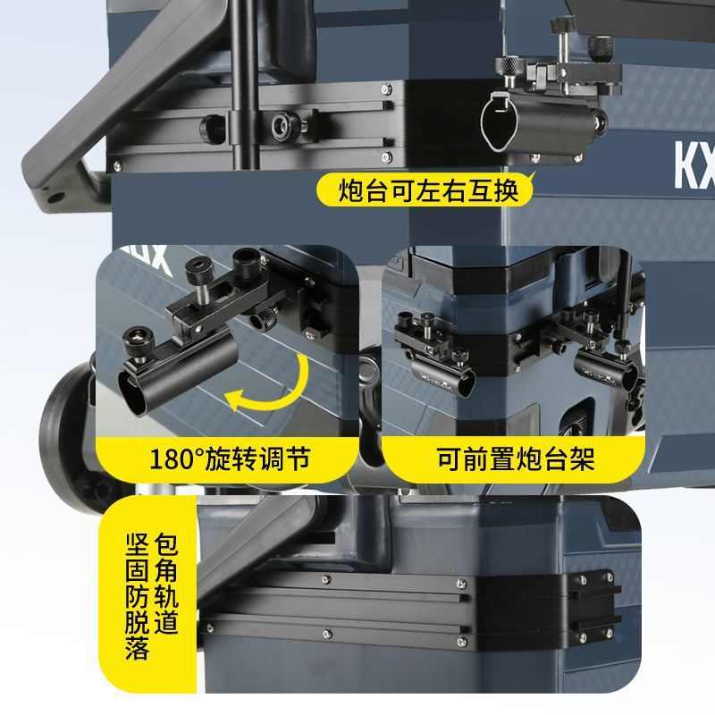 40升新款2025款拐角炮台钓箱多功能加厚鱼桶免安装保温箱钓箱全套