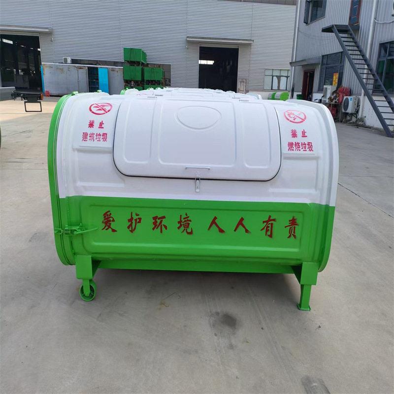 户外环卫大型方收纳桶4方铁皮垃圾桶勾臂式垃圾箱5方垃圾箱商用