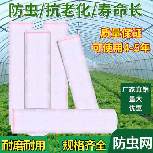 防虫网蔬菜大棚果园猪场防蚊防虫专用网花卉防虫防鸟网罩农用纱网