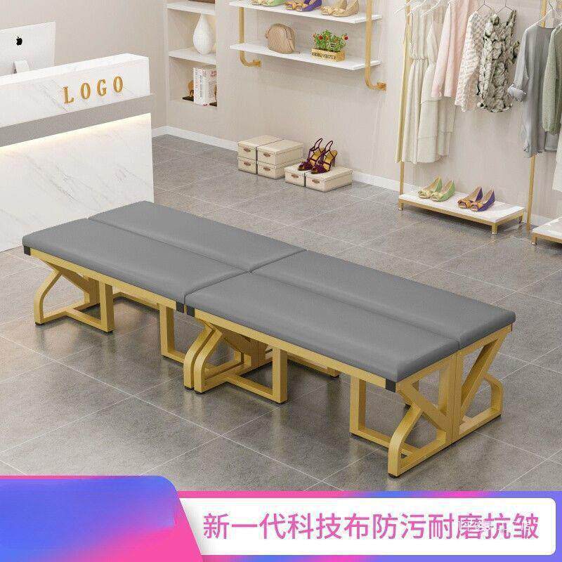 长条凳子软包长凳换鞋凳家用床尾凳更衣室健身房服装店沙发凳皮凳