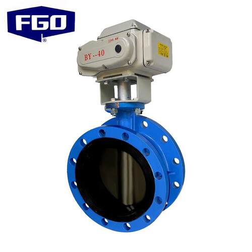 FGO电动偏心软密封蝶阀碳钢/铸铁80V/220V开关型D942X-16Q/C
