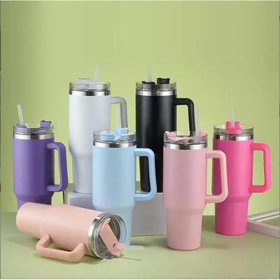 40oz Stainless Steel Car Cup Large Capacity Water Cup with H