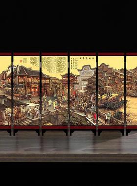 台屏仿古漆器小屏风中国风出国礼品家居桌面摆件特色工艺品纪念品