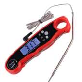 餐饮 探针食品食品耐高温烧烤温度计光带温度计带背双 记忆温度计