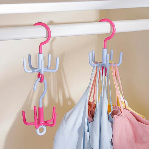 Rotating 5-Prong Hook No-Drill Storage Organizer Hat Rack Mu