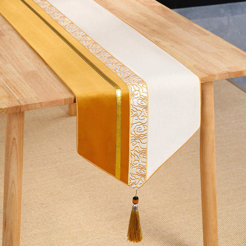 桌旗轻奢高端茶台布艺长条桌布简约现代茶几装饰垫布客厅茶桌台布