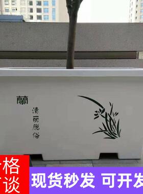 玻璃钢模压花盆 景观种植花器 天桥悬挂绿化种植槽 FRP种植箱
