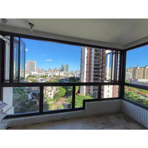 全2024景门自由折叠窗桥断铝窗封拉阳台封窗双扇左右推折叠窗厂家