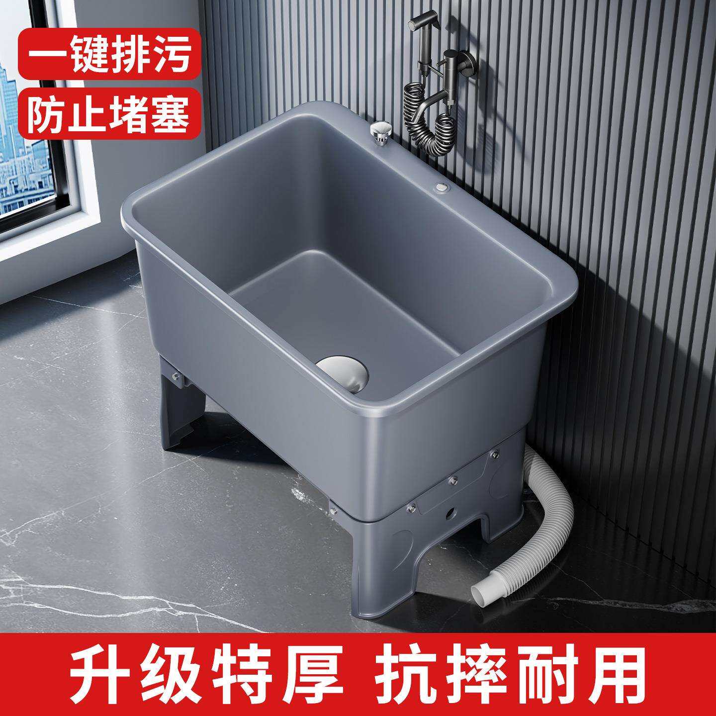 2026新款拖把桶长方形拖地拖布桶家用卫生间自动排水洗墩布地拖桶