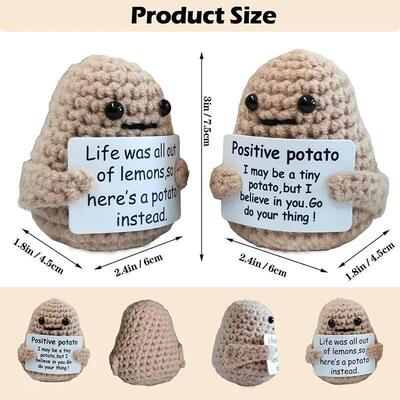 Gift Positive Energy Potato Hug Pocket Mini Handmade Plush W
