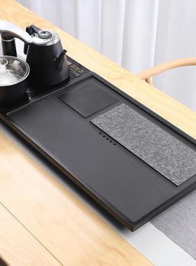整块乌MDL茶金石盘茶全自动一体具套装台家用功夫电磁炉客厅大茶