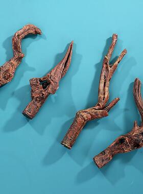 刺身摆盘装饰木头海鲜姿造根雕树枝创意造型装饰品摆件三文鱼摆盘