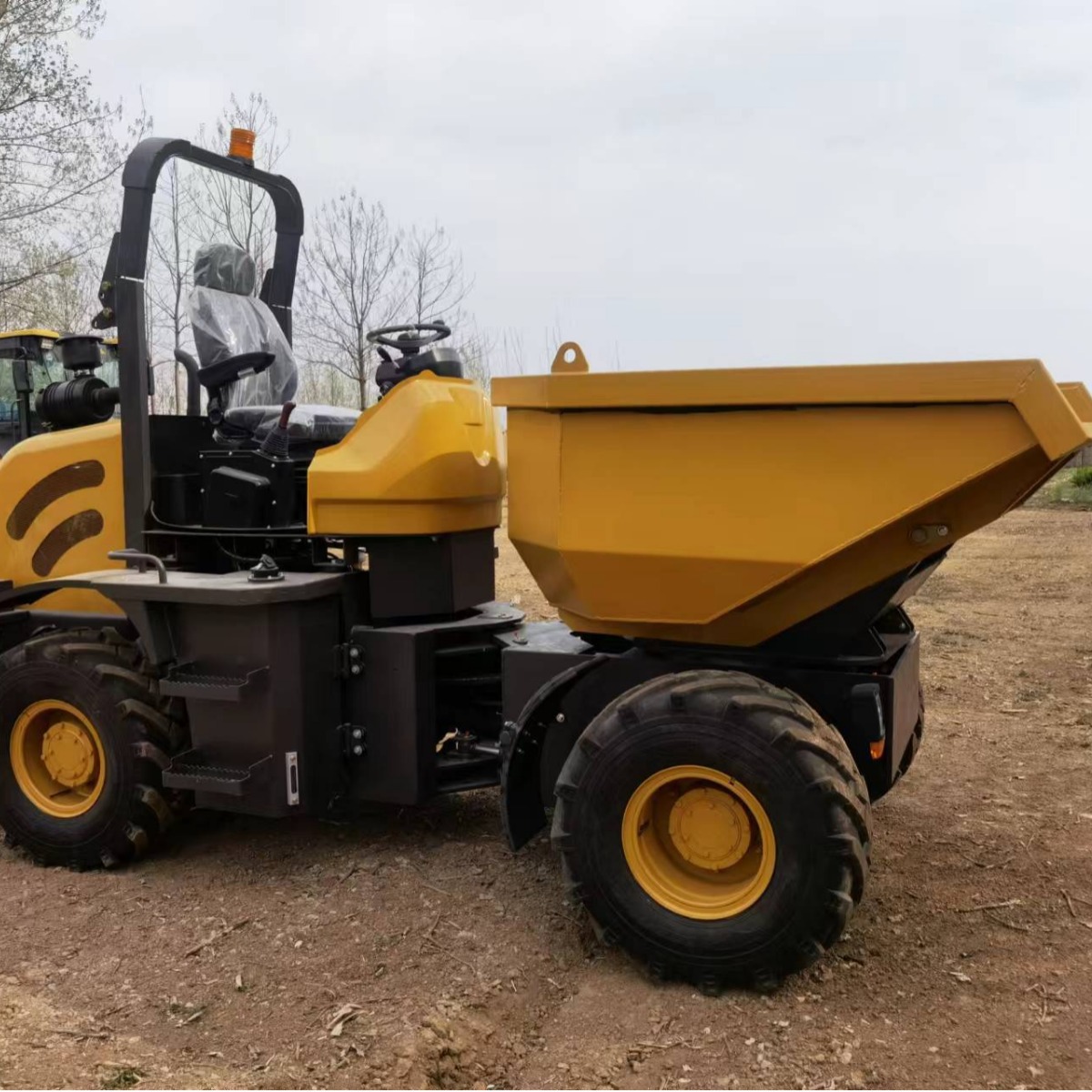 FD50工地液压旋转自卸翻斗车 侧卸翻斗装载机 工程柴油蹦蹦车