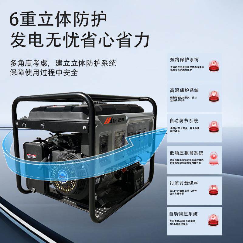 户外小型便携式发电机3千瓦5w6.5W810家用工业汽油发电机组