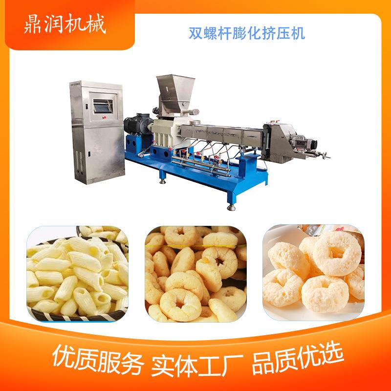 全自动膨化食品AYU产线非产油炸休闲品生设备麦圈夹生心食米果生