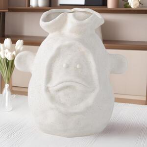 凤阳堂陶瓷花瓶工艺品瓷电视柜玄关摆件多彩哑光素烧白色简约花瓶