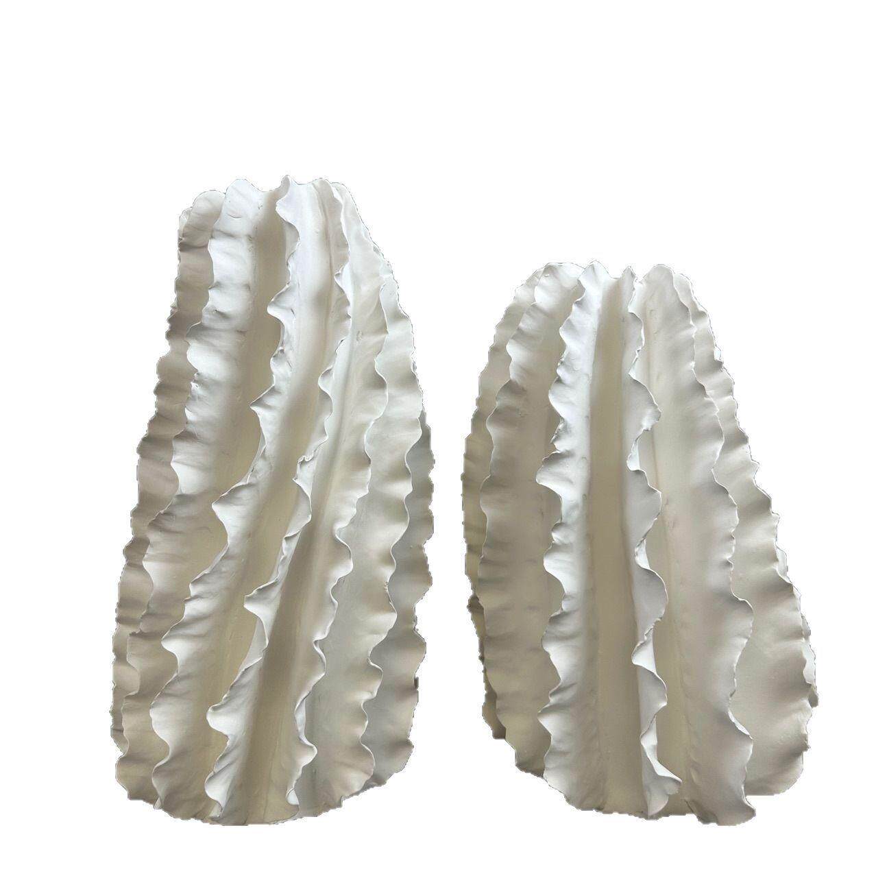 艺贝子极简手工拈花创意陶瓷花瓶样板房间摆件客厅白色装饰品花器