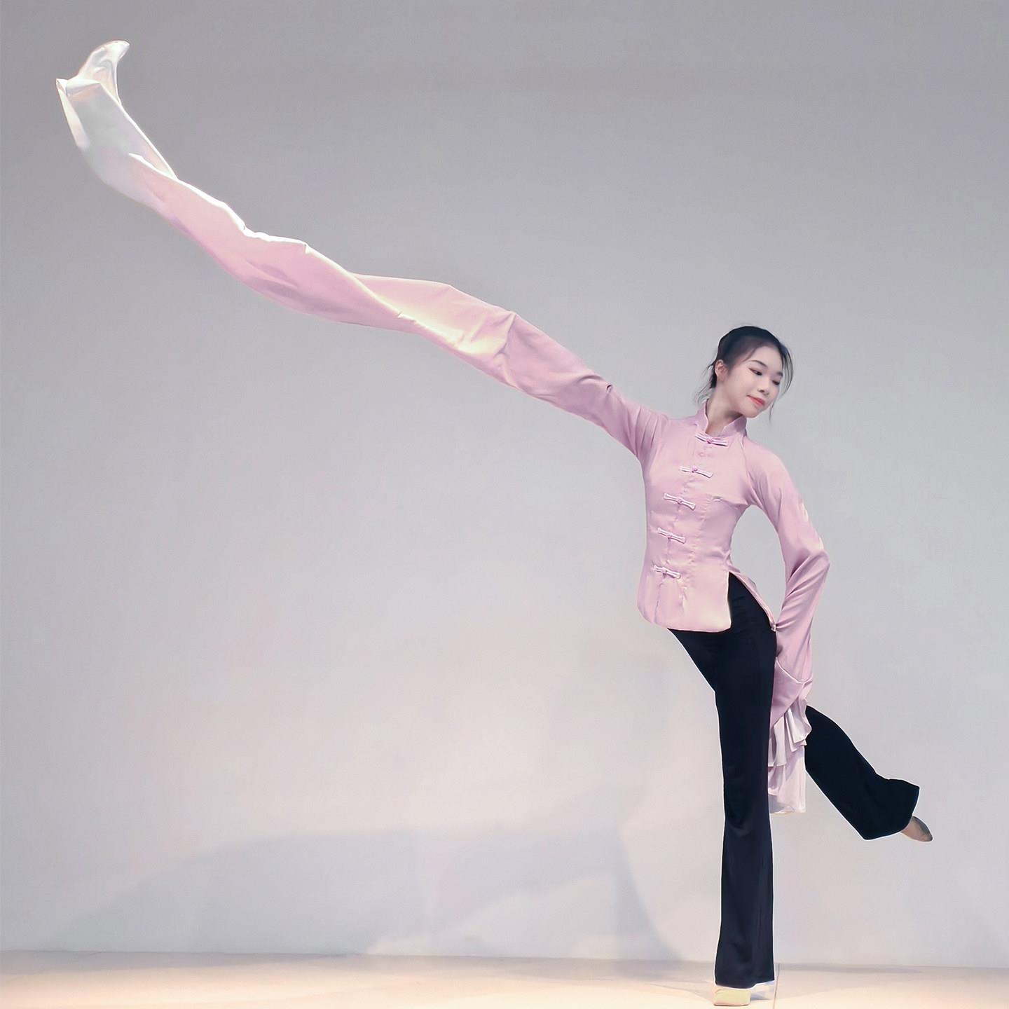 古典舞水袖舞蹈练功服上衣服装女甩袖戏曲身韵巡礼袖基训班服翩袖