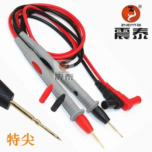 震泰万用表表笔测试棒表针线10A通用表笔特尖特细硅胶线表笔特软AR