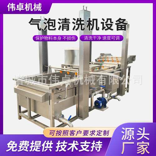 桃子杏无花果气泡清洗机 海鲜清洗设备 大型商用果蔬气泡清洗机