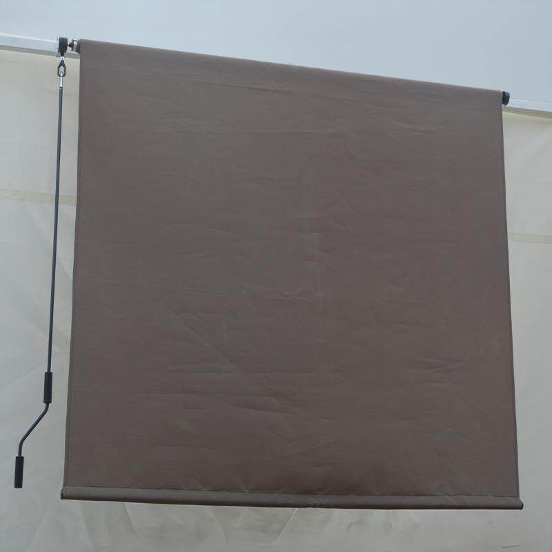 手动摇杆升降遮阳帘打孔安装防晒隔热窗户阳光房阳台窗帘遮阳隔热