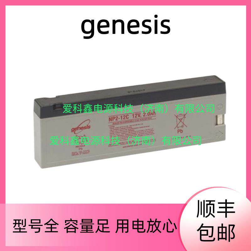 genesis霍克蓄电池 NP2-12C 12V2AH 仪器设备船舶免维护铅酸电池