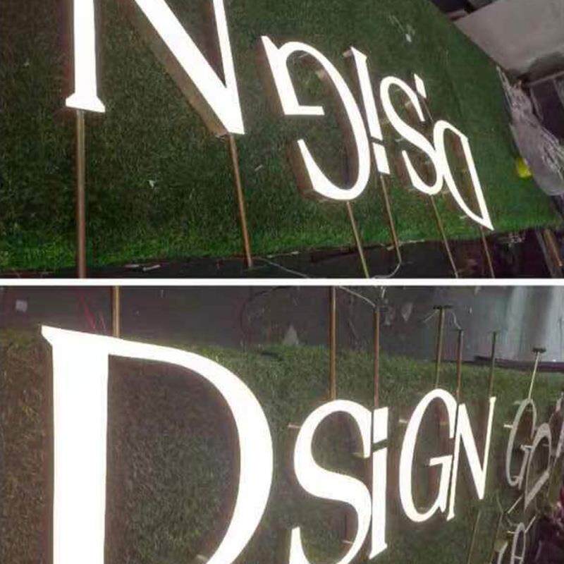 不锈钢发光字制作 银行招牌户外门头广告牌不锈钢LED发光字