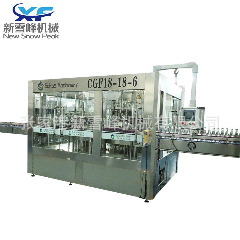 4000 - 7000瓶/小时果汁饮料常压灌装机玻璃瓶CGF18-18-6灌装设备
