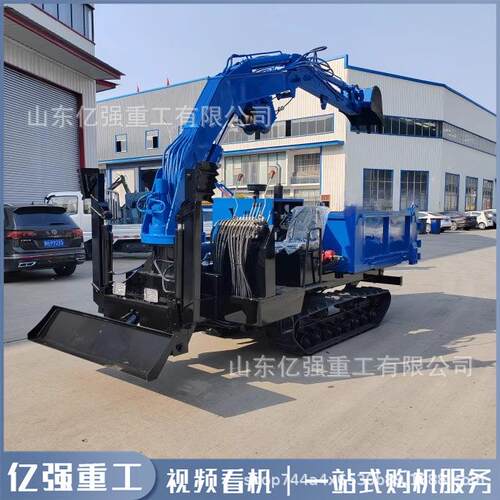履带运输车随车挖3吨5吨农用全地形挖掘挖沙挖土自装自卸运输车