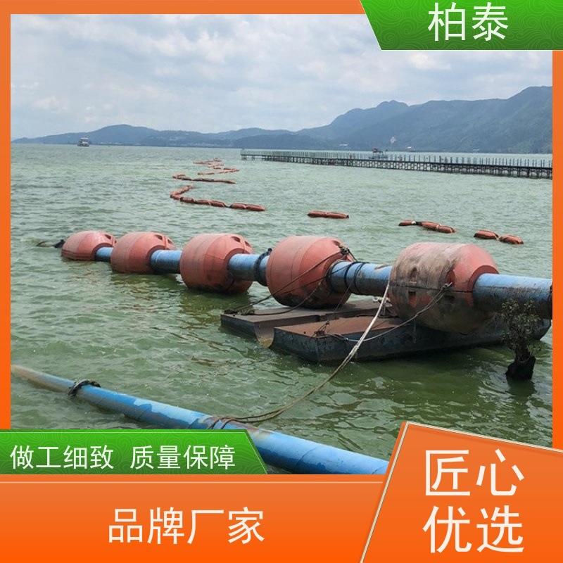 水库清淤抽泥管道浮筒夹网拦污浮排海洋夹管浮漂