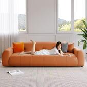 出奶油风屋奢沙发客厅小户型租公轻寓网红沙发实用双人猫抓LOT皮