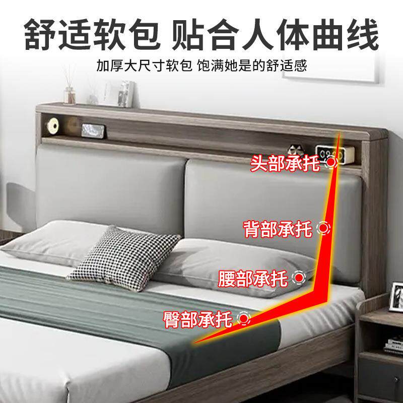 实木2床双人1.8x2米主卧家用15米小.户型宿出租房民见详情1.m简易