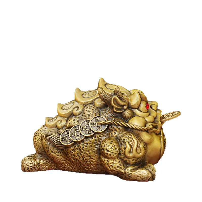 铜霸王金蟾蟾蜍摆件摆件铜金蟾铜金蟾铜金蝉三足金蟾蜍铜元金蟾