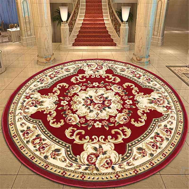 A6L圆形式地卧室地LMS欧毯中式垫厅客厅茶几下加厚转椅吊大篮餐桌