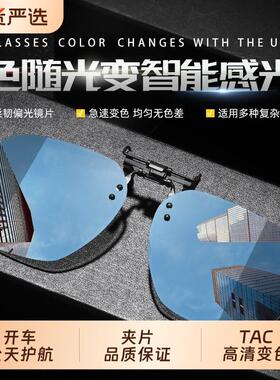 LESCA偏光墨镜夹片男近视钓鱼太阳眼镜抗UV专用眼镜开 车镜片