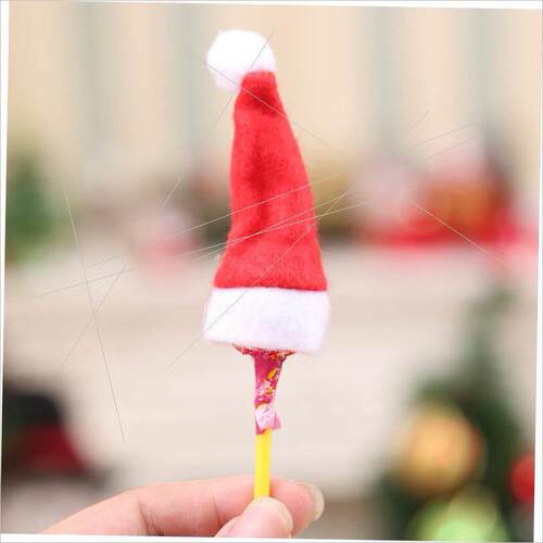 Christmas decoration mini Santa hat Christmas lollipop hat