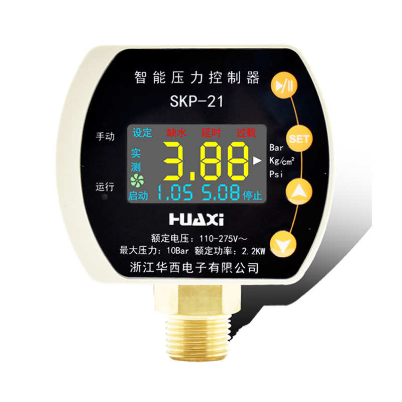/压力可调2全自动控制器家用缺水电子开关华西水泵skp增压泵-智能