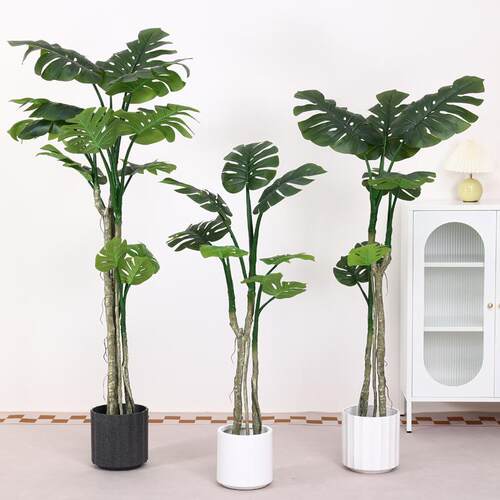 北欧风仿真龟背竹植物假树仿生绿植盆栽室内客厅装饰橱窗造景摆件