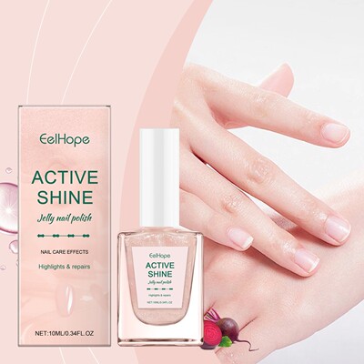 EELHOPE Jelly Nail Polish - Transparent Pink Water-based Nai