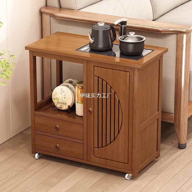 移动茶桌小茶台烧水壶一体小户型茶几沙发边几家用茶水柜茶车阳台
