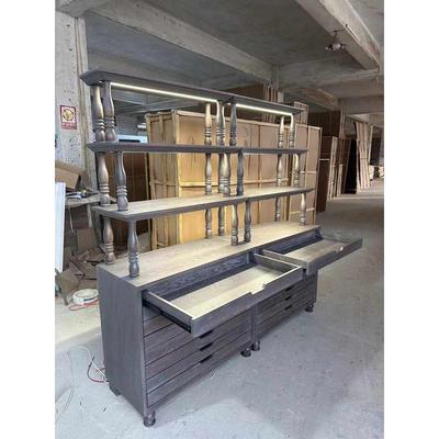 中古木质珠宝首饰展示柜古玩玉器多抽屉饰品架法式复古靠墙柜定制