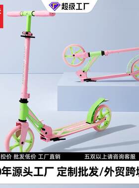 儿童代步车小状元男童女童初学者双轮3-6岁可折叠两轮滑板车