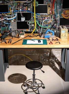 全实木工业级重型修实木实验仪器桌模车间S钳工装配台具维工作台