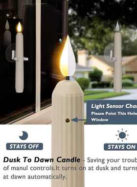 6pcs窗户 ledsensorwith蜡烛 taper   candles现货感应