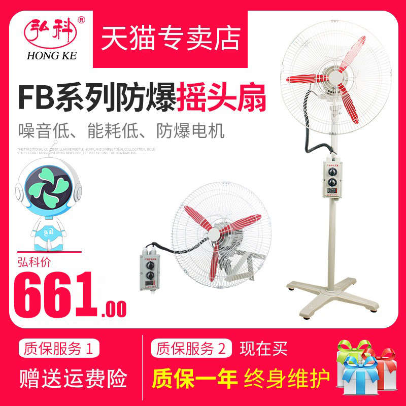 防爆电风扇FB/BTS-500/600/750防爆摇头扇落地式壁式220V/380V