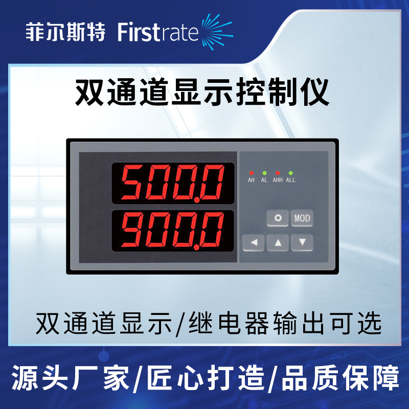 双通道显示控制仪0.2级精度 压力温度液位显示仪表 变送/数字输出