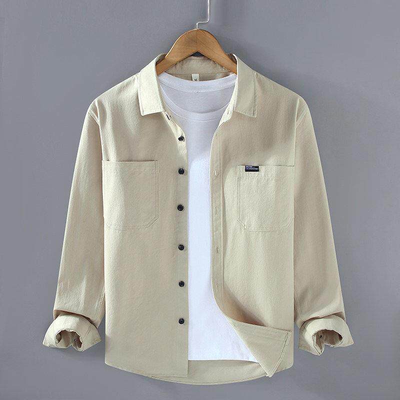 STIFER GENNE纯棉衬衫男长袖春秋季2026新款高端休闲男士工装衬衣