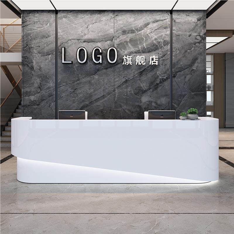 司烤咨前台迎宾接漆待台收公银台询台弧MEKIA-15形吧台美容院